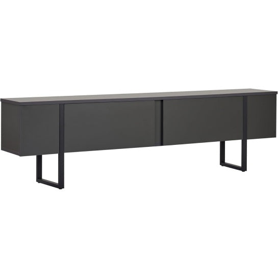 TV-Lowboard im Industrial-Stil in Anthrazit und Schwarz, 180 ¡Á 50 ¡Á 30 cm