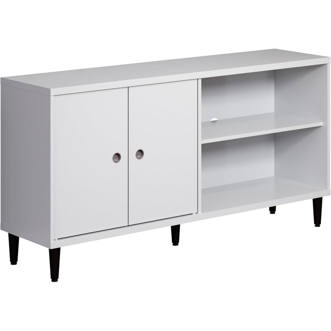 TV-Lowboard in Weiss mit wechselbaren Tueren, 136 ¡Á 70 ¡Á 36 cm