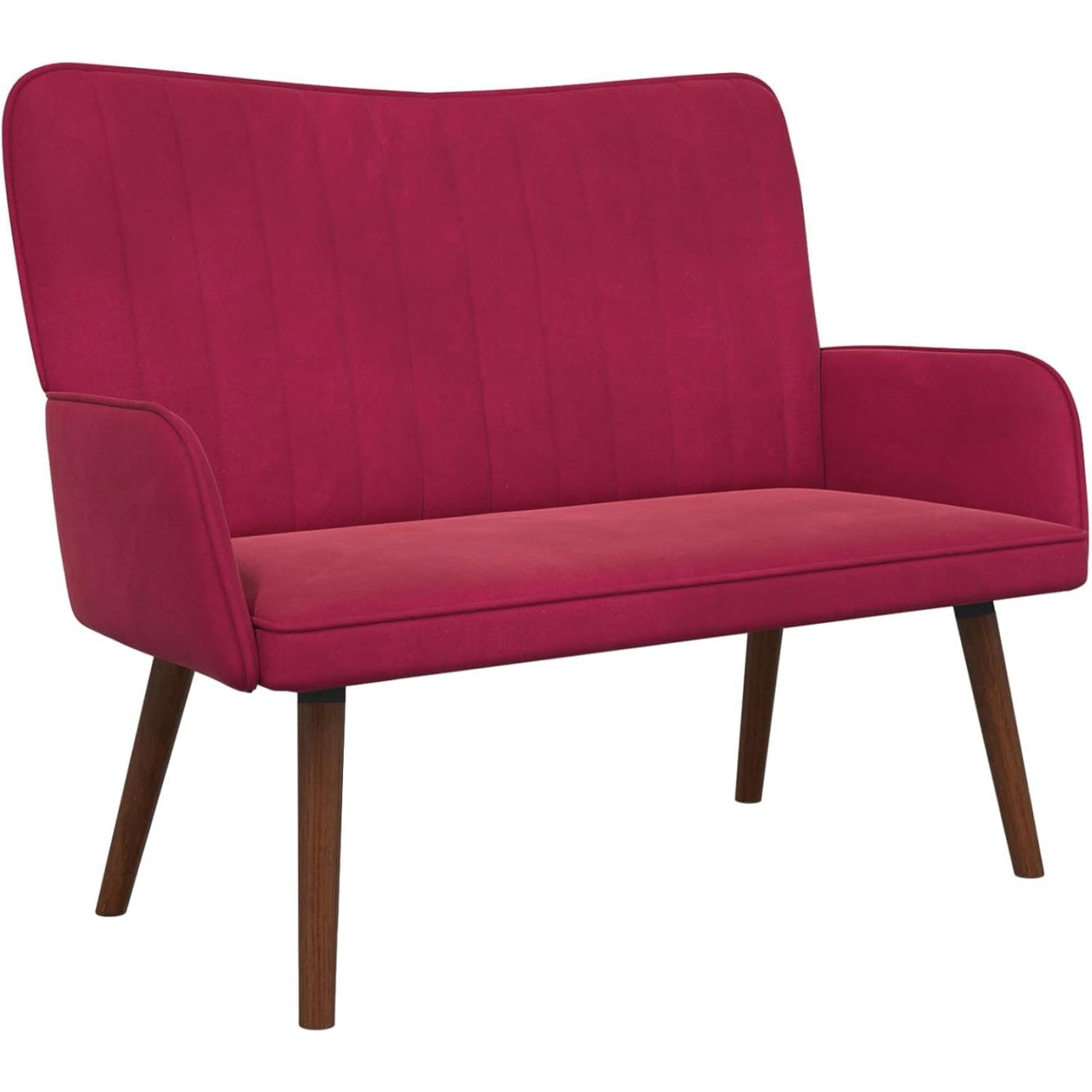 2-Sitzer-Samtsofa in Weinrot, 115 ¡Á 61 ¡Á 87 cm