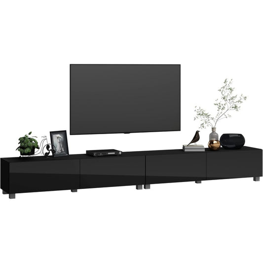 Haengendes TV-Lowboard in Schwarz fuer Fernseher bis 55 Zoll
