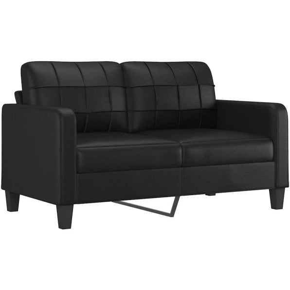 2-Sitzer-Polstersofa mit Metallgestell in Schwarz