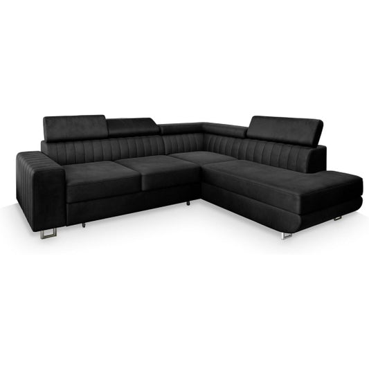 Ecksofa in L-Form mit Schlaffunktion und Bettkasten