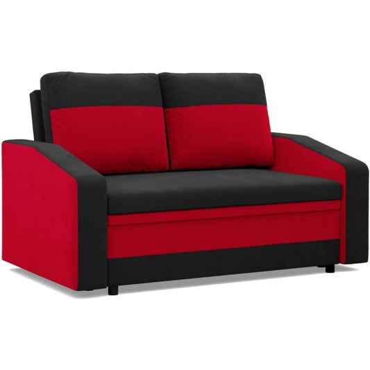 2-Sitzer-Schlafsofa mit Bettfunktion in Schwarz, 148 ¡Á 90 ¡Á 87 cm